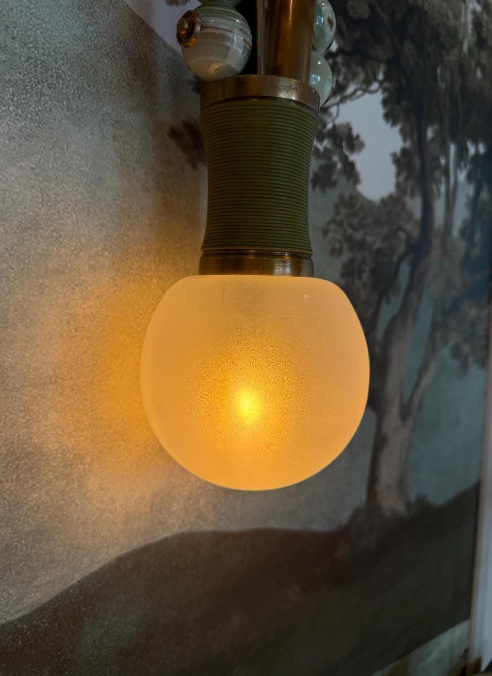 Marble Wall Sconce Light, Mid Century Modern Brass Wall Sconce, Bathroom Lights, Bedroom Wall Lamp, Indoor Wall Light, Vintage Wall Sconce