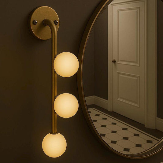 Drop Down Brass Wall Sconce light Installation, Mid Century Modern Wall Light Sconce, Brass Indoor Wall Lamp, Bathroom Vanity Ligh