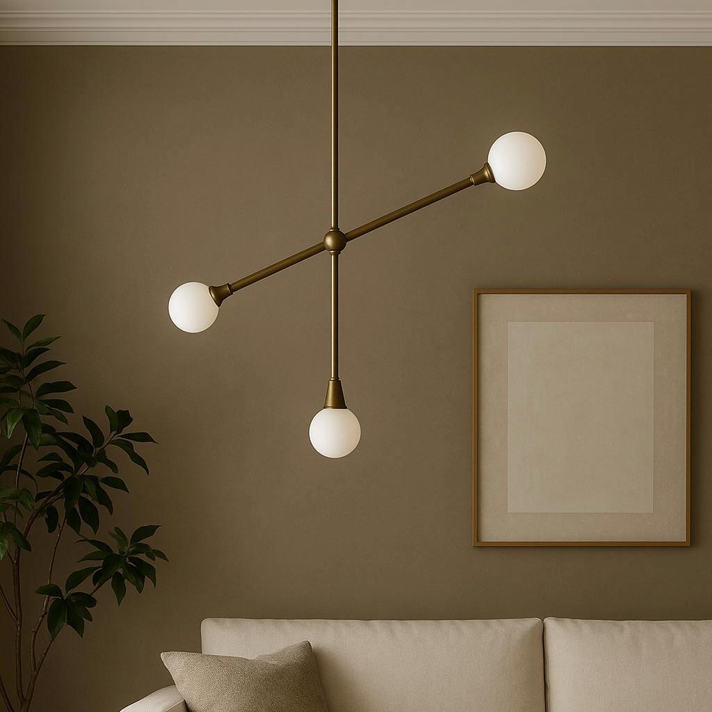 Handmade Brass Pendant Light VECTOR, Kitchen Chandelier Lighting, Brass Finish Light Pendant, Modern Chandelier, Ceiling Light Fixture