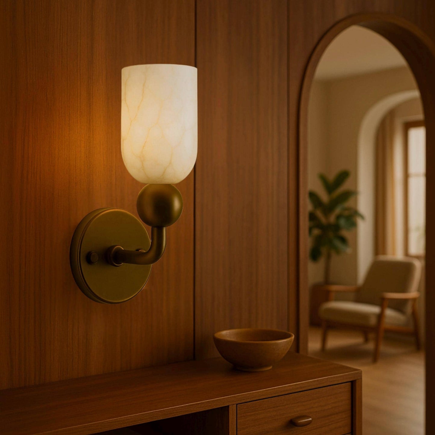 Victorian Alabaster Stone Wall Sconce, Minimal Sconce Light, Modern Wall Light Sconce, Vintage Wall Sconce Lamp, Brass Finish Wall Lamp