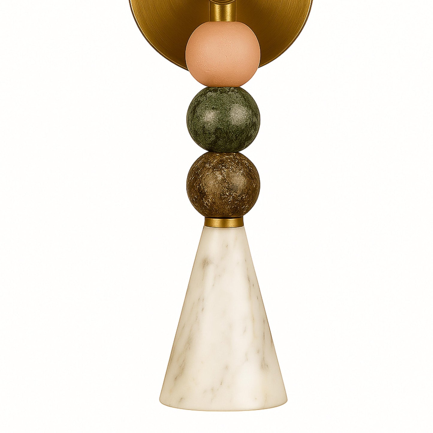 Marble Wall Sconce Light, Vintage Cone wall Sconce, Bedroom Wall Lamp, Indoor Wall Light, Mid Century Modern Wall Sconce