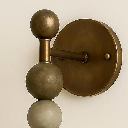 Alabaster Wall Sconce, Mid Century Modern Wall Sconce, Vintage Wall Light Sconce, Brass Wall Lamp, Minimal Sconce Light, Modern Brass Light