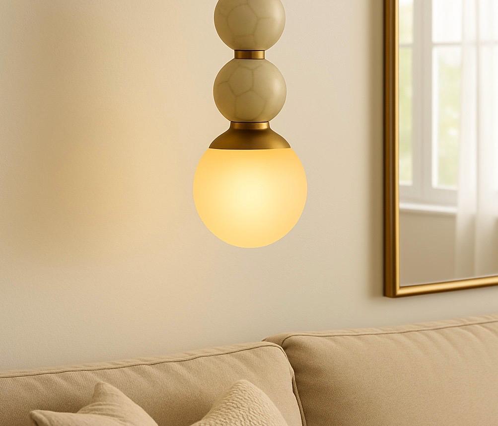 Mid Century Modern Marble Wall Sconce, Wall Sconce Light, Brass Wall Light Sconce, Bedroom Light, Indoor Wall Light, Reading Lamp