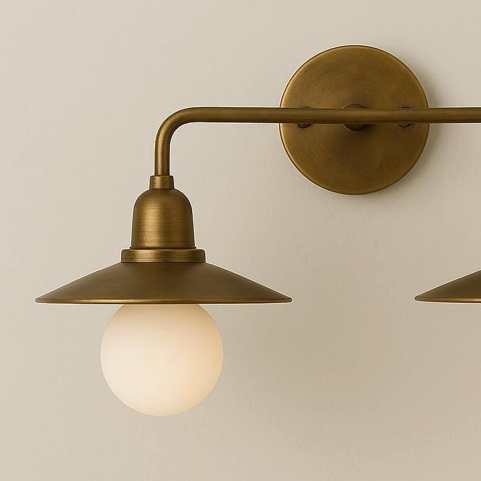 Double Shade Brass Wall Light Sconce, Frosted Glass Bedroom Light, Indoor Wall Light, Mid Century Modern Wall Sconce, Reading Lamp