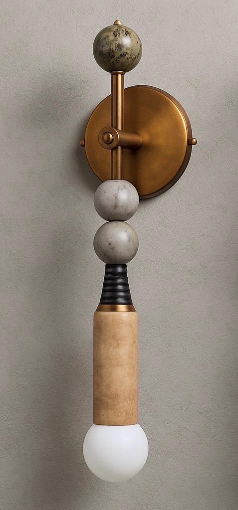 Gemstone Marble Wall Sconce Light, Brass Wall Light Sconce, Bedroom Light, Indoor Wall Light, Mid Century Modern Wall Sconce, Reading Lamp