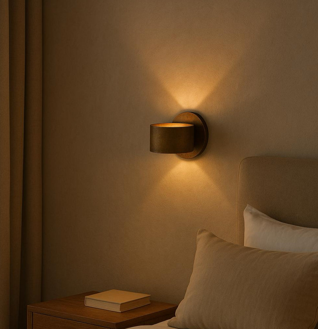 New Aged Brass Wall Sconce Light, Minimalist Bedside Lamp, Home Decoration Lamps