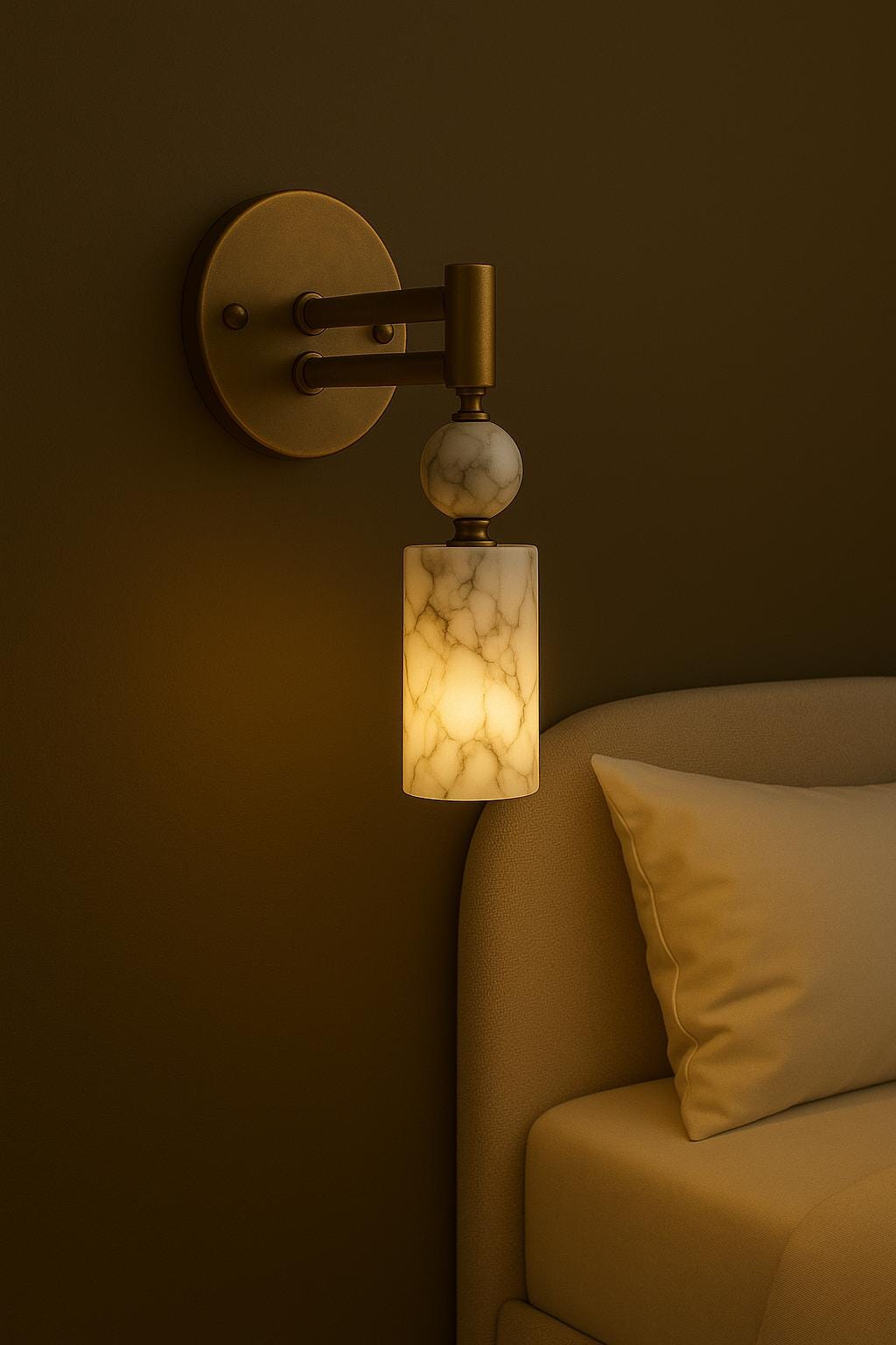 Alabaster Wall Lamp/Mid Century Modern Brass Wall Light Sconce,Brass Wall Sconce Light, Indoor Lamp, Vanity Lights, Mirrror Sconce
