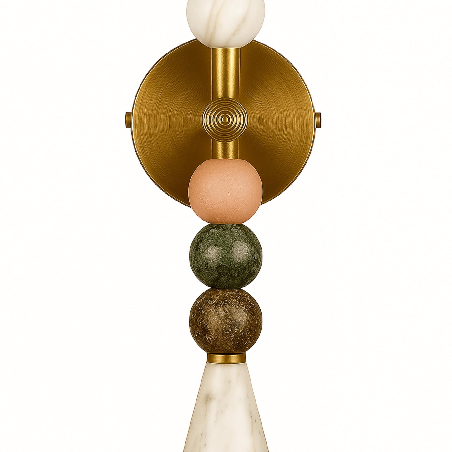 Marble Wall Sconce Light, Vintage Cone wall Sconce, Bedroom Wall Lamp, Indoor Wall Light, Mid Century Modern Wall Sconce