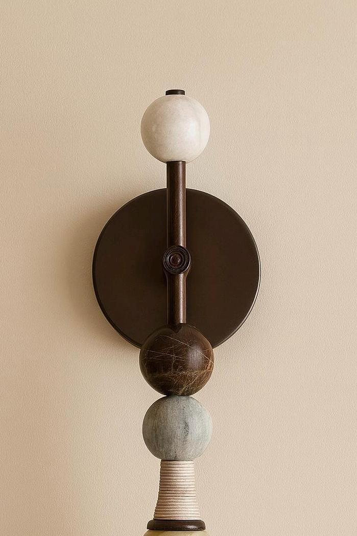 Marble Wall Sconce Light, Brass Wall Lamp, Bedroom lights, Indoor Wall Light, Mid Century Modern Wall Sconce, Reading Lamp
