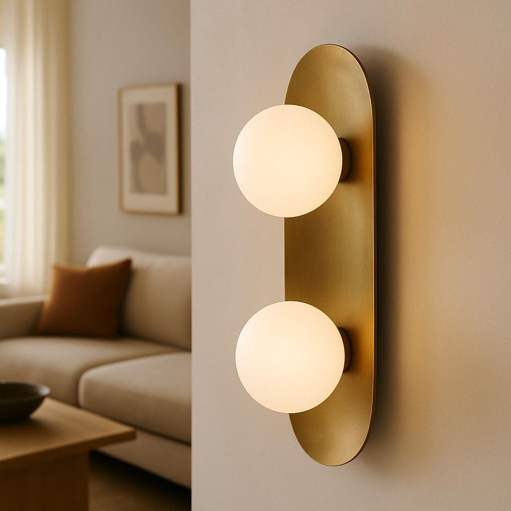 Brass Wall Light Sconce, Modern Brass Lamp, Mid Century Wall Light Sconce, Solid Brass Indoor Wall Lamp, Handcrafted Bathroom Vanity Light
