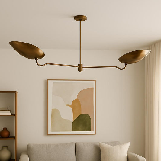 Sputnik Chandelier Lighting, Handmade Pendant Light, Brass Finish Pendant Light, Modern Chandelier, 2 Ceiling Light Fixture