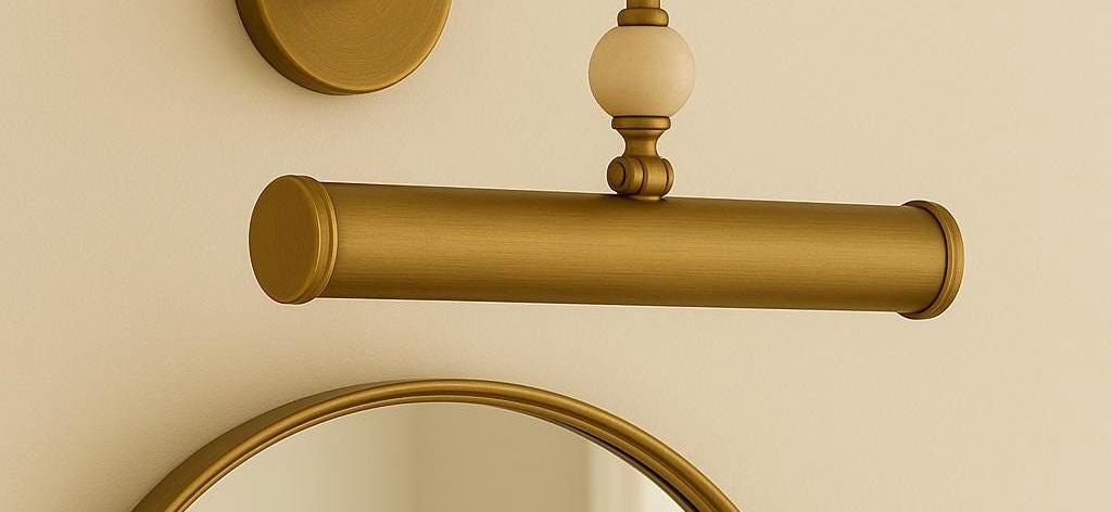 Brass Wall Sconce Light With Brass Shade, Handcrafted Picture Light, Bathroom Vanity Light, Reading Lamp