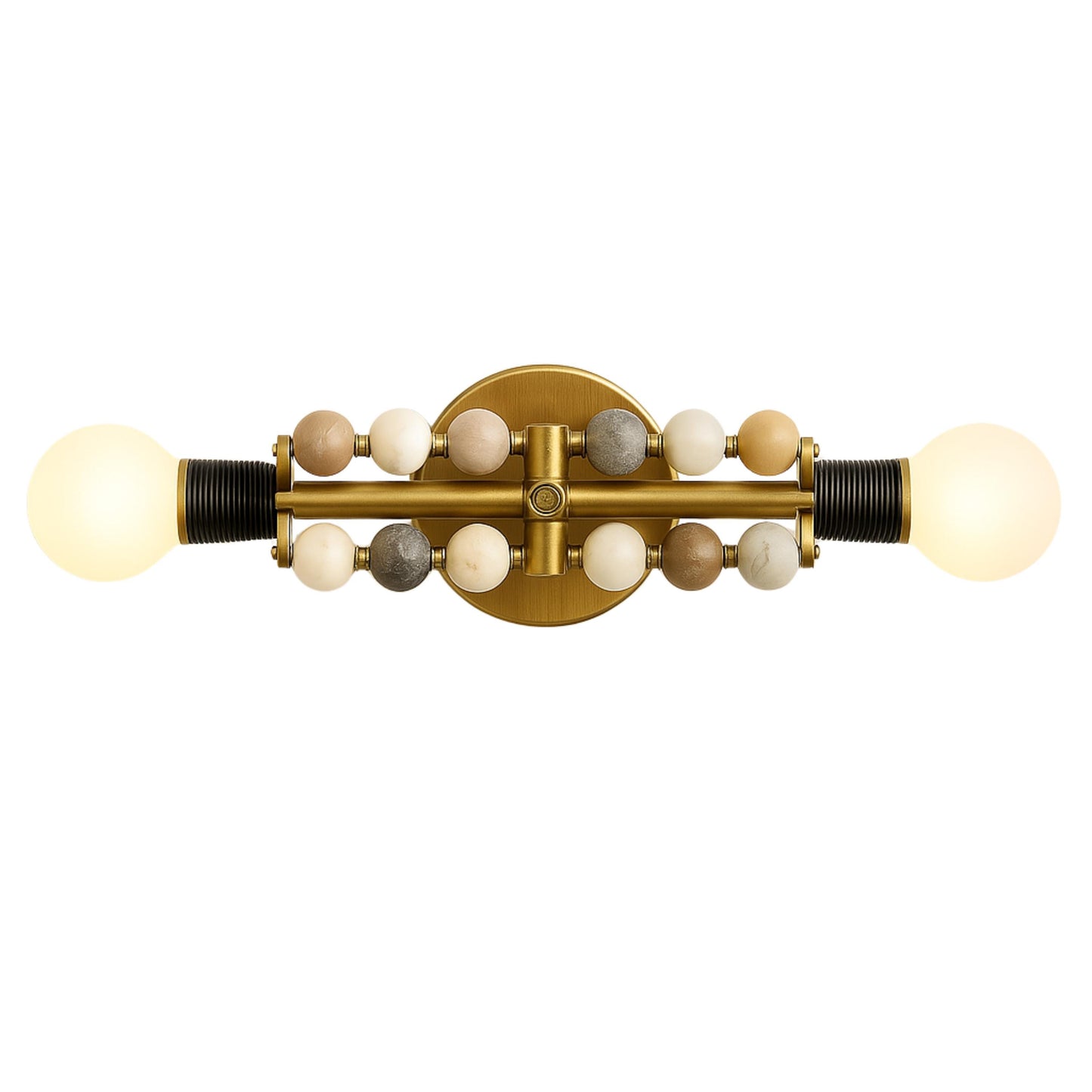 Double Marble Wall Sconce Light, Bathroom Lights, Mid Century Modern Wall Sconce Bedroom Wall Lamp, Indoor Wall Light, Vintage Wall Sconce