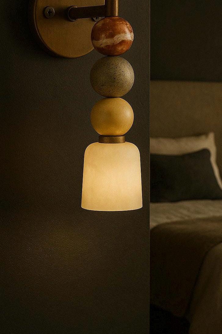 Modern Brass Alabaster Wall Light Sconce, Mid Century Modern Wall Sconce, Vintage Wall Light Sconce, Brass Wall Lamp, Minimal Sconce Light