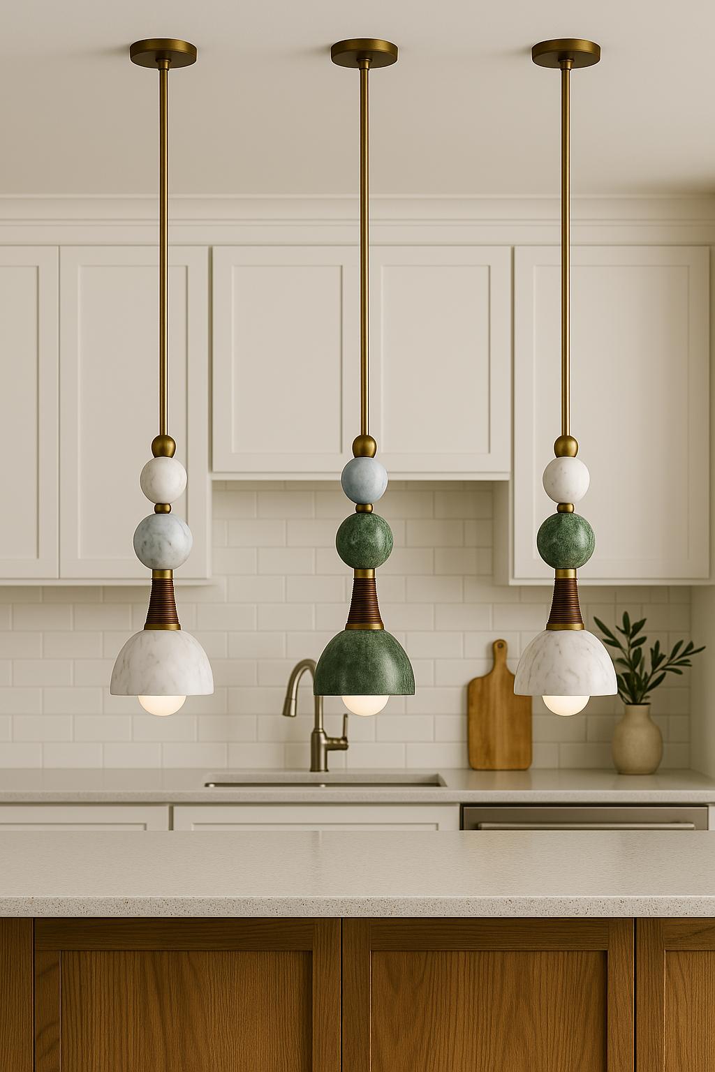Marble Pendant Light, Kitchen Chandelier Lighting, Modern Brass Ceiling Lamp, Light Pendant, Bedside Ceiling Lamp, Bathroom Lights