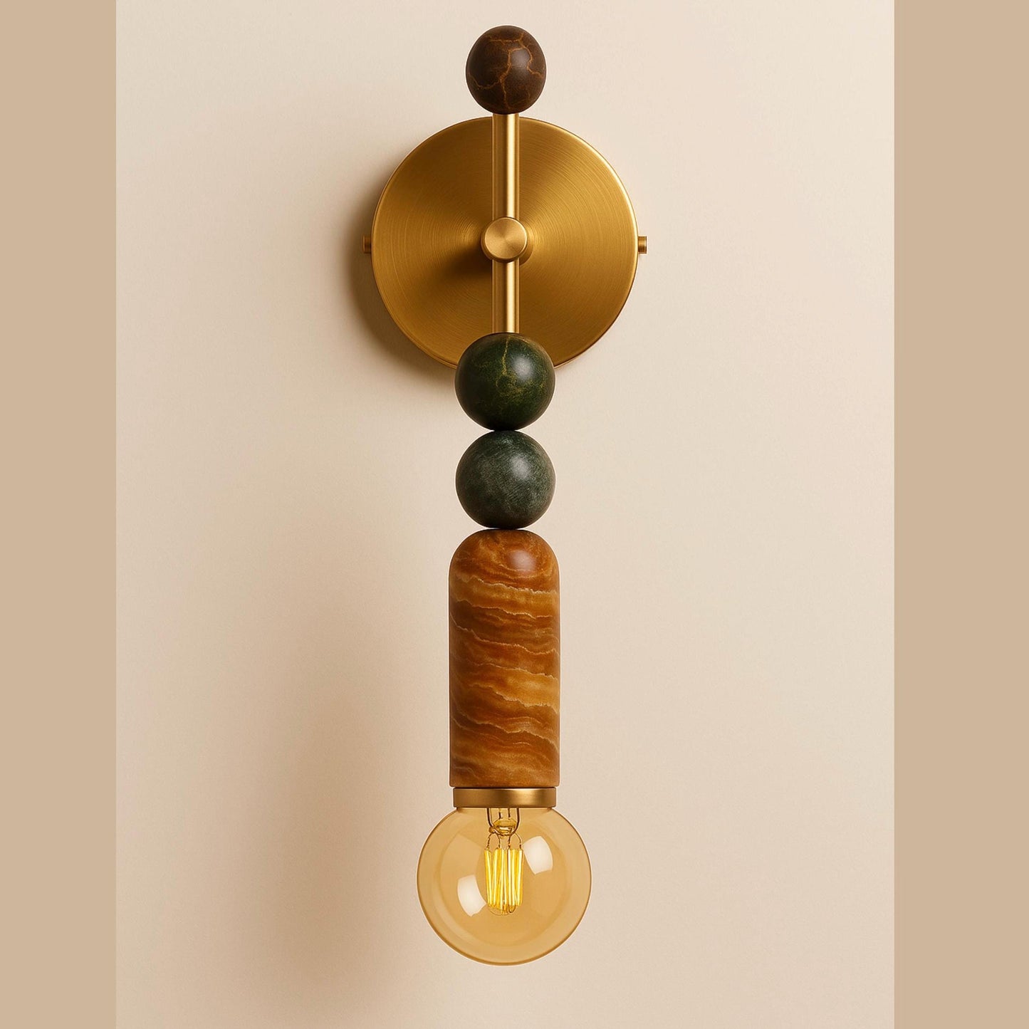 Marble Wall Sconce Light, Brass Wall Light Sconce, Bedside Lamp, Indoor Wall Light, Mid Century Modern Wall Sconce, Reading Light