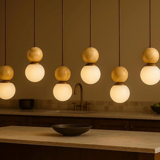 Marble Stone Chandelier Lighitng, Brass Pendant Light, Modern Brass Finish Ceiling Lamp, Light Pendant, Bedside Ceiling Lamp,