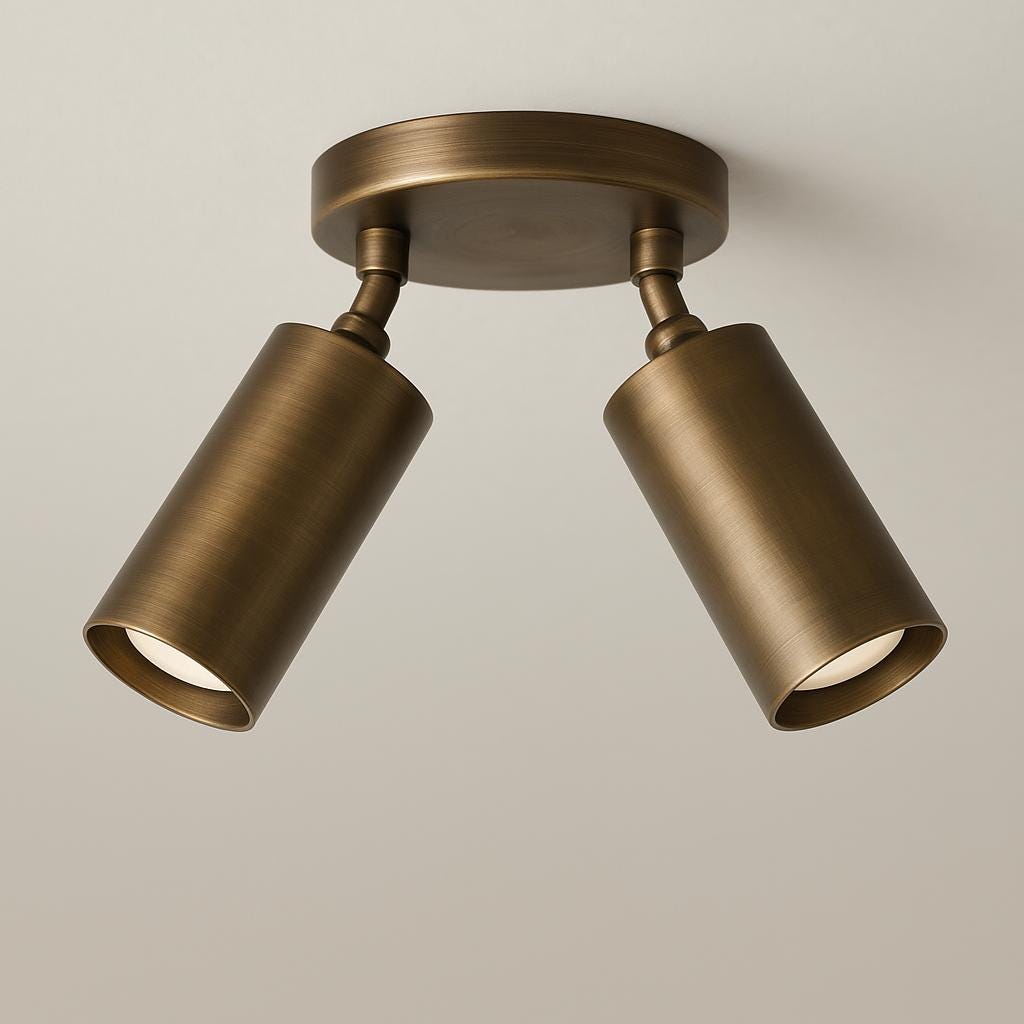 Directional Spotlight, Brass Light, Modern Ceiling Light, Mid Century Ceiling Spot Light, Indoor Lighting, Handcrafted Brass Light fixture