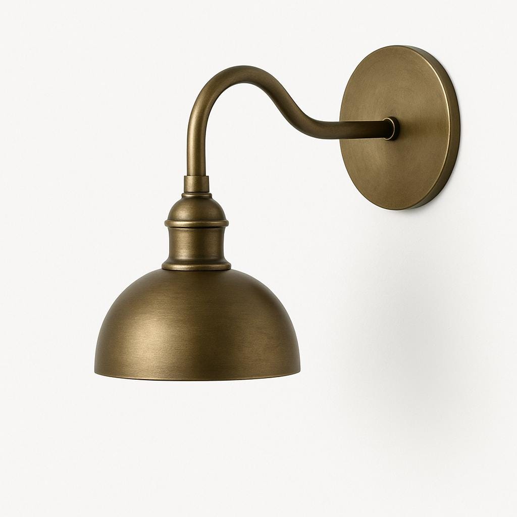 Side bed Lamp, Brass Finish Wall Light Sconce, Frosted Glass Sconce Light, Mid Century Wall Sconce, Bathroom Sconce