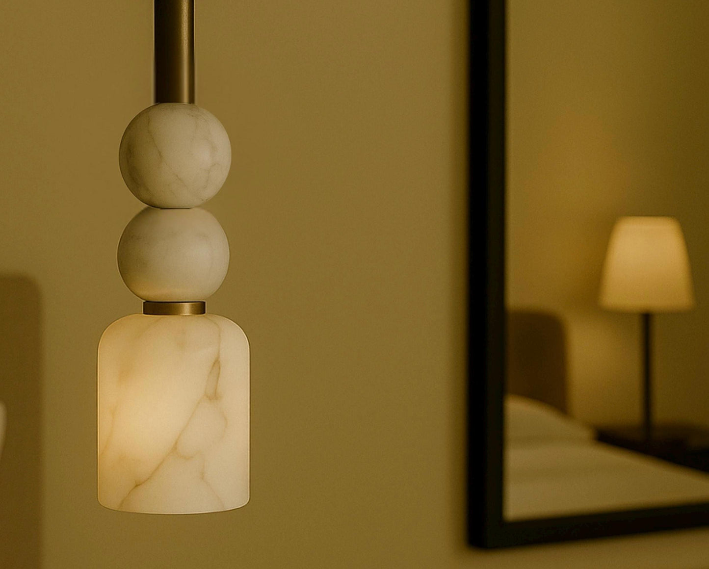 Alabaster Chandelier Lighting, Gemstone Pendant Light, Modern Brass Ceiling Lamp, Light Pendant, Bedside Ceiling Light Fixture