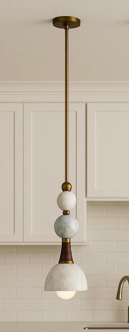 Marble Pendant Light, Kitchen Chandelier Lighting, Modern Brass Ceiling Lamp, Light Pendant, Bedside Ceiling Lamp, Bathroom Lights