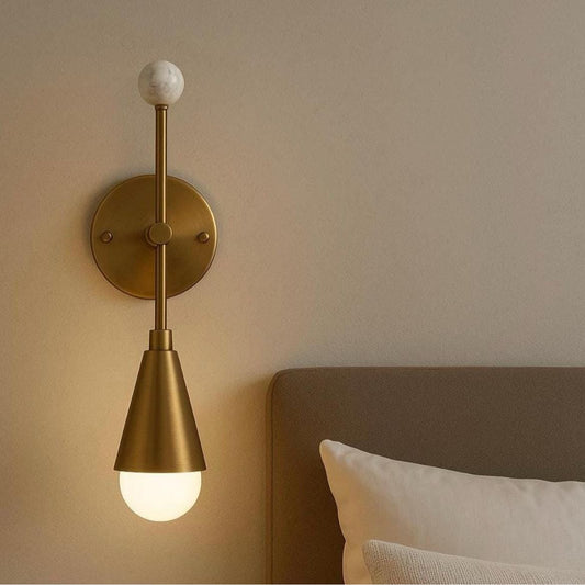 Handmade Gemstone Brass Wall Sconce Light, Mid Century Modern Wall Light Sconce, Brass Finish Wall Lamp