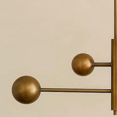 Frosted Glass Chandelier Lighting, Sputnik Pendant Light Fixture, Brass Finish Pendant Light, Modern Chandelier, 2 Ceiling Light Fixture