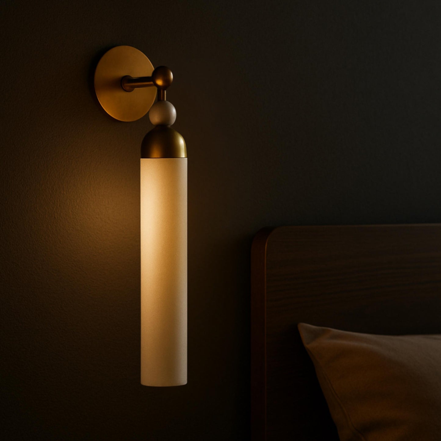 Brass Wall Sconce Light, Cylinder Wall Light Sconce, Bathroom Lights, Indoor Wall lamp, Modern Wall Sconce - Hallway Sconce lighting