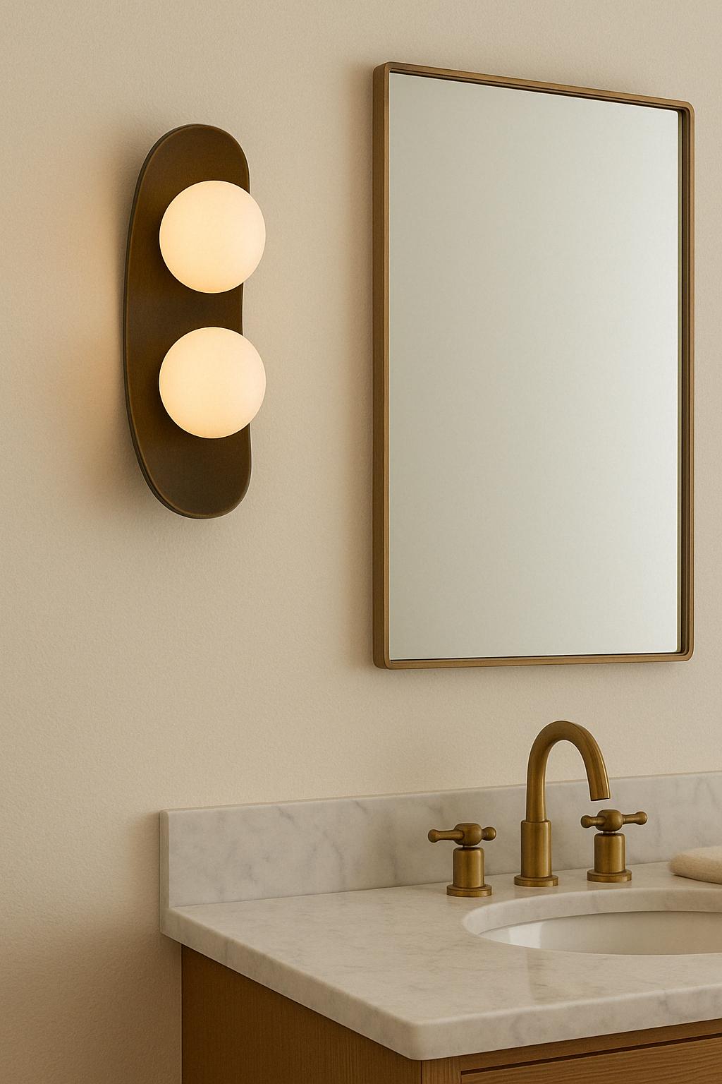 Brass Wall Light Sconce, Modern Brass Lamp, Mid Century Wall Light Sconce, Solid Brass Indoor Wall Lamp, Handcrafted Bathroom Vanity Light